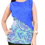 women's layered round neck top