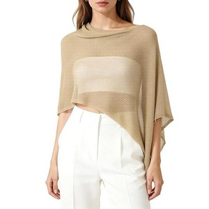 Women Beach Cover-Up Sheer Fashion Shawl and Shoulder Wrap Lightweight Summer Swimwear Backless Top for Pool, Beach, and Vacation, Versatile Elegant Outfit