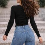 London Hills Full Sleeve Ribbed Tops for Women Western |
