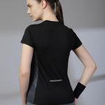 CHKOKKO Gym Tshirt for Women Workout Dry Fit t Shirt Sports Tshirt Lightweight Round Neck Breathable Half Sleeve Activewear Mesh Running Yoga Tops for Woman