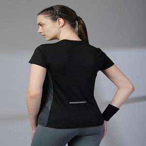 CHKOKKO Gym Tshirt for Women Workout Dry Fit t Shirt Sports Tshirt Lightweight Round Neck Breathable Half Sleeve Activewear Mesh Running Yoga Tops for Woman