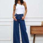 Women’s High Waist Wide Leg Jeans Stretchable Denim Casual Wear for Modern Styling