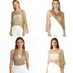 Women Beach Cover-Up Sheer Fashion Shawl and Shoulder Wrap Lightweight Summer Swimwear Backless Top for Pool, Beach, and Vacation, Versatile Elegant Outfit