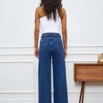 Women’s High Waist Wide Leg Jeans Stretchable Denim Casual Wear for Modern Styling