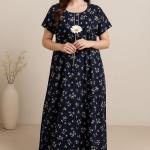 Pure Cotton Nighty for Woman | Floral Gown for Women Nightwear with Pocket | Cotton Nighty for Women Stylish |
