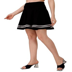 Girl's/Women's Classic Stretchy All Time Trendy Skater Knee Length Skirts with Attached Inner Shorts