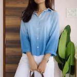 Women's Korean Style 3/4 Sleeve Oversized Button Down|| Workwear Top Shirt for Office & Casual Wear Women Shirt || Shirt for Woman || Top for Women (L-98-101)