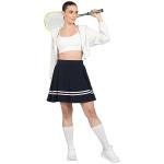 Women's Korean Style Striped Flared Skort Skirts | Trendy High Waist Skater Mini Skirt with Inner Shorts| Y2K Aesthetic Casual