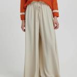 Women's Wide-Leg Trouser|Palazzo Pants|High Waist Flowy Trousers with Drawstring|Lightweight Casual & Travel Wear|Women Trousers Pants