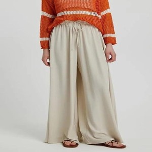 Women's Wide-Leg Trouser|Palazzo Pants|High Waist Flowy Trousers with Drawstring|Lightweight Casual & Travel Wear|Women Trousers Pants