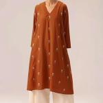 DESIGNER Viscose Printed A-Line Kurta with Palazzo for Women | Viscose Green | Long Sleeve | V-Neck | Ethnic Wear Casual