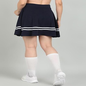 Women's Korean Style Striped Flared Skort Skirts | Trendy High Waist Skater Mini Skirt with Inner Shorts| Y2K Aesthetic Casual