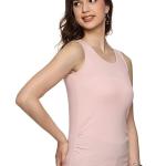 Sillyboom Women’s Sleeveless Tank Top – Soft Cotton Blend Slim Fit Round Neck Camisole, Gym, Yoga & Layering