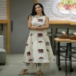Women's Ethnic Co-Ord Set | Kurta Pant Set | Kurta Palazzo Set | Stylish Cotton Suit Set for Women, Festival Co-ord Set