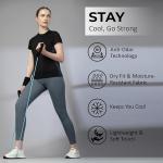 CHKOKKO Gym Tshirt for Women Workout Dry Fit t Shirt Sports Tshirt Lightweight Round Neck Breathable Half Sleeve Activewear Mesh Running Yoga Tops for Woman