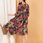 Fashions Breathable Cotton Printed Midi Dress for Women
