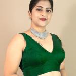 Women's Dupion Raw Silk Sleeveless V Neck Sabyasachi Cut Readymade Saree Blouse Padded Stitched Lining Designer Indian Festive Blouse