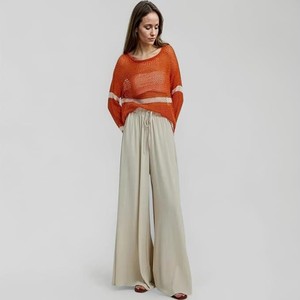 Women's Wide-Leg Trouser|Palazzo Pants|High Waist Flowy Trousers with Drawstring|Lightweight Casual & Travel Wear|Women Trousers Pants