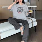 KSHS Printed Round Neck Short Sleeve Nightsuit Set | Pajama Set | Casual Night Dress for Women