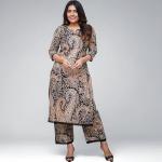 Nermosa Women Viscose Printed Straight Kurta Pant Set