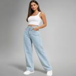 Women's High Waist Straight Fit Cotton Blend Denim Jeans|Comfortable Regular Length Casual Jeans for Women