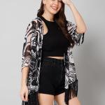 Print Shrug for Women | Lightweight Georgette Kimono| Versatile Casual Shrug for Layering and Summer Fashion
