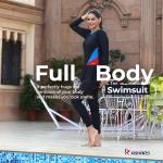 Women's Stretchable One Piece Full Body Swim Suit with Removable Pads