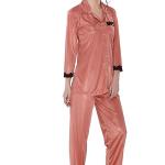 Women's Satin Solid Pajama Set Pack of 1