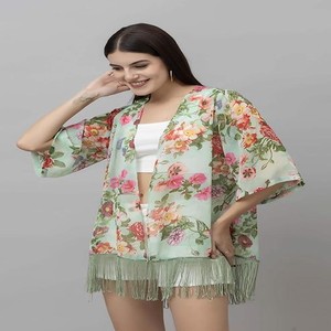 Print Shrug for Women | Lightweight Georgette Kimono| Versatile Casual Shrug for Layering and Summer Fashion