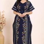 ure Cotton Kaftan Nighty for Women | Kaftan Maxi for Women | Kaftan Night Gowns for Women | Cotton Nighty for Women Stylish |