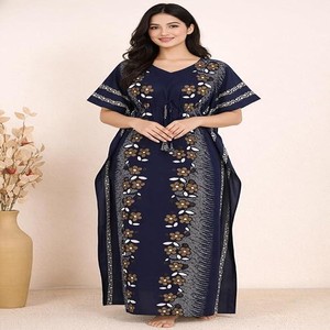 ure Cotton Kaftan Nighty for Women | Kaftan Maxi for Women | Kaftan Night Gowns for Women | Cotton Nighty for Women Stylish |
