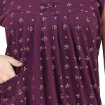 Women's Comfortable Printed Hosiery Short Sleeveless Night Dress/Nighties/Maxi/Sleepwear/Night Wear Dress