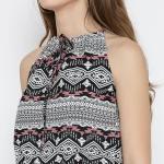 lassics Women's Trendy Printed Halter Neck Sleeveless Short Jumpsuit | One-Piece Outfit