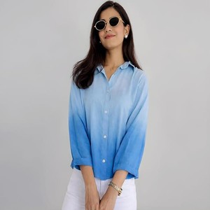 Women's Korean Style 3/4 Sleeve Oversized Button Down|| Workwear Top Shirt for Office & Casual Wear Women Shirt || Shirt for Woman || Top for Women (L-98-101)