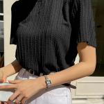 Women's Poly Cotton Regular Fit Crop Top, Loose Fit Oversized Shirts & Stylish Korean Tank Tops for Summer Wear