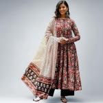 Women Printed Anarkali Kurta and Pant Set with Dupatta
