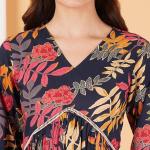 Fashions Breathable Cotton Printed Midi Dress for Women