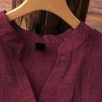 Women's Linen Blend Solid Regular Fit Tunic Top | Kurti for Women