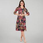 Fashions Breathable Cotton Printed Midi Dress for Women