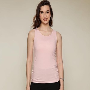Sillyboom Women’s Sleeveless Tank Top – Soft Cotton Blend Slim Fit Round Neck Camisole, Gym, Yoga & Layering