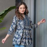 Women's Pure Cotton Paisley Printed Tunic Top – Comfortable Everyday Wear