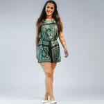 Women’s Rayon Floral Printed Relaxed Fit Jumpsuit | Soft Breathable Fabric | Adjustable Waist Tie-Up | Casual Summer Wear | Short Sleeve One-Piece