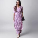 Women's Cotton Ikat Print Kurta Set | Soft Fabric | Stylish Ethnic Suit