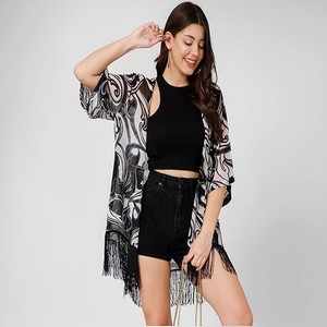 Print Shrug for Women | Lightweight Georgette Kimono| Versatile Casual Shrug for Layering and Summer Fashion