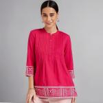 Myx Women Cotton Printed A-line Short Kurti