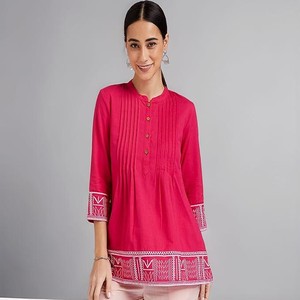 Myx Women Cotton Printed A-line Short Kurti