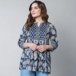Women's Pure Cotton Paisley Printed Tunic Top – Comfortable Everyday Wear