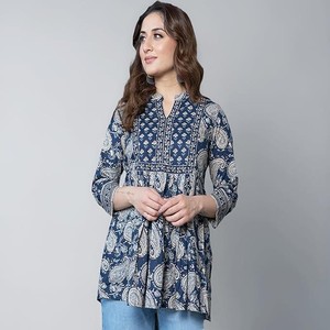 Women's Pure Cotton Paisley Printed Tunic Top – Comfortable Everyday Wear