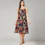 Fashions Breathable Cotton Printed A-Line Midi Dress for Women